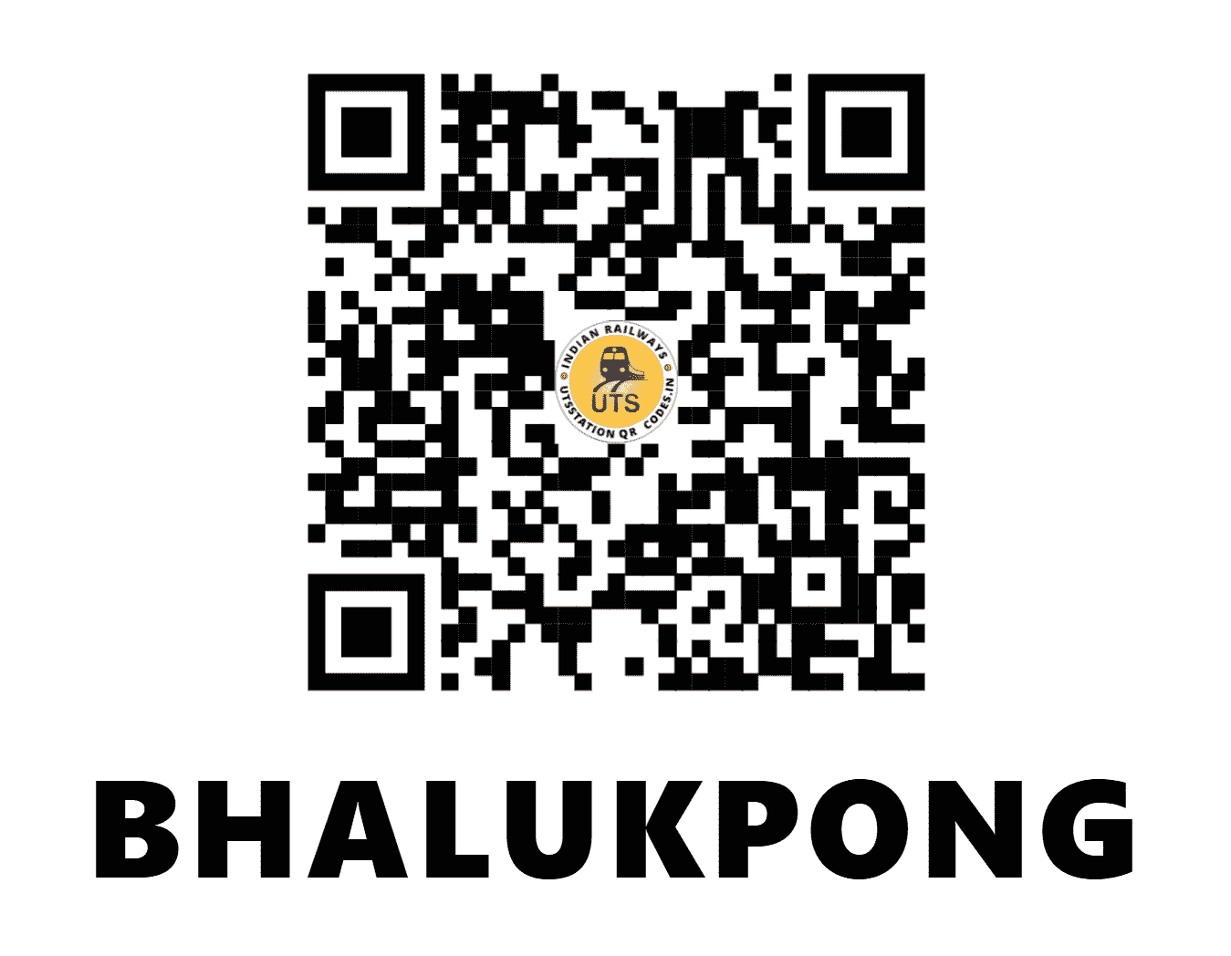UTS QR Code for BHALUKPONG - BHNG - NF (ARUNACHAL PRADESH)